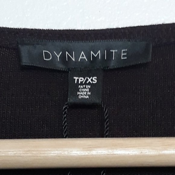 Dynamite Burgundy Long-Sleeved Faux Wrap Crop Top, NWT, Sz. XS - Picture 7 of 10